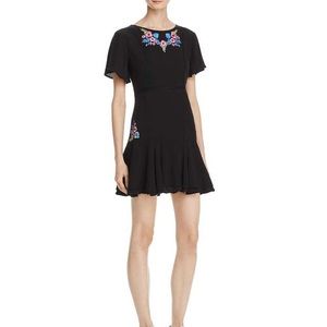 Rahi Cali embroidered open back black dress- L